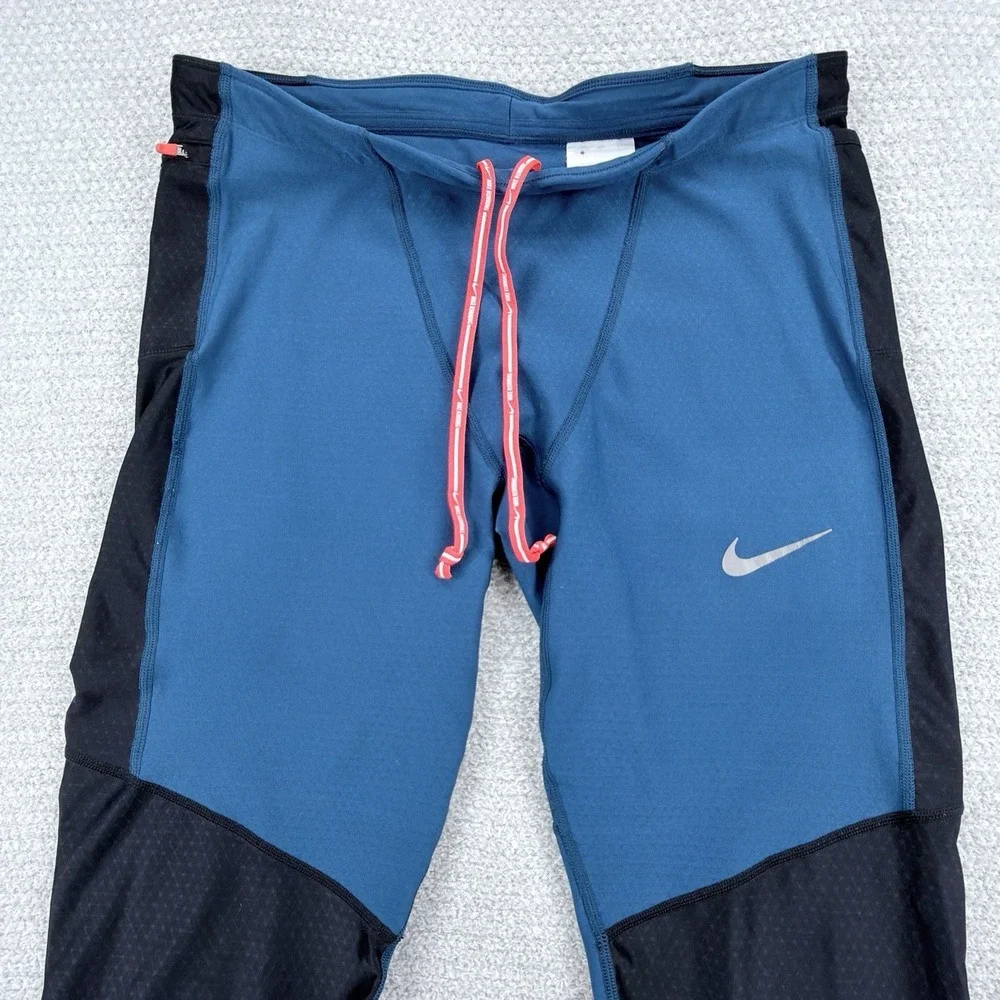Nike Kiger Trail Running Tights Men 2XL Blue Dri-FIT Zip Ankle 620122